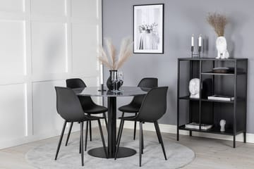 Admira rundt spisebord 106 cm i marmor med 4 Polar spisestoler - Møbler - Bord - Spisegruppe