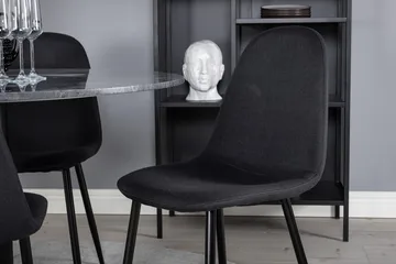 Admira spisebord 106 cm rundt i marmor med 4 Polar spisestoler - Møbler - Bord - Spisegruppe