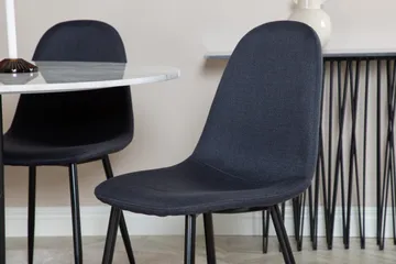Admira Spisegruppe 106 cm Rund inkl. 4 Ypas Stoler - Marmor/Hvit/Svart - Møbler - Bord - Spisegruppe