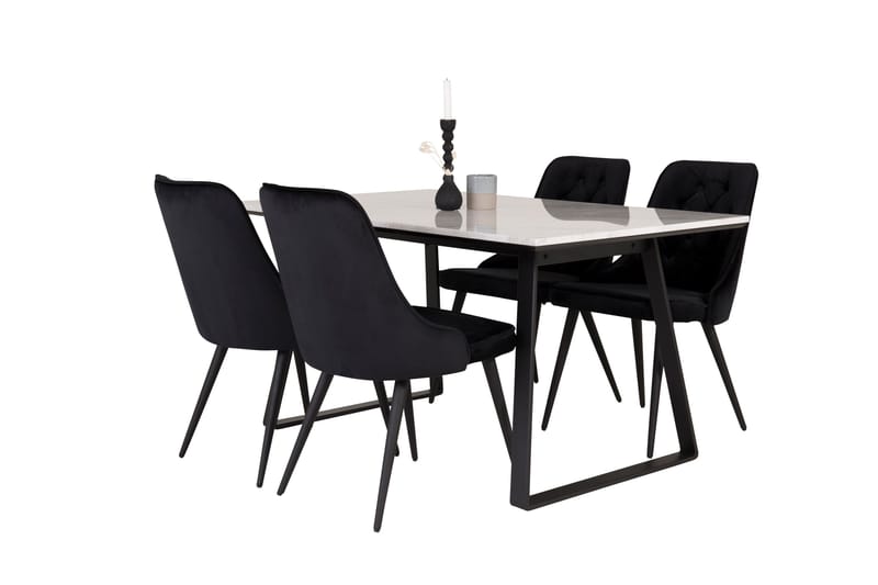 Admira Spisegruppe med 4 Valera Lyx Fløyelstol - Møbler - Bord - Spisegruppe