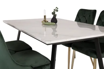 Admira Spisegruppe med 4 Valerie Lyx Fløyelsstoler - Møbler - Bord - Spisegruppe