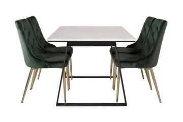 Admira Spisegruppe med 4 Valerie Lyx Fløyelsstoler - Møbler - Bord - Spisegruppe