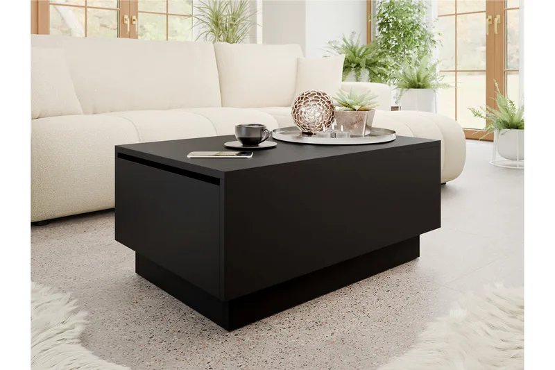 Adrianah Sofabord 90 cm - Svart - Møbler - Bord - Sofabord & salongbord