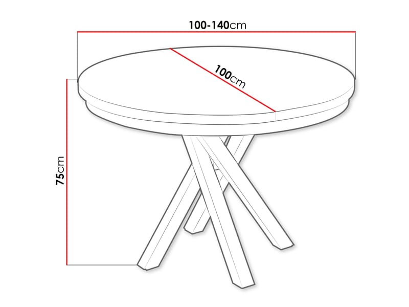Aggarwal Rundt Spisebord 100 cm - Møbler - Bord - Spisebord & kjøkkenbord