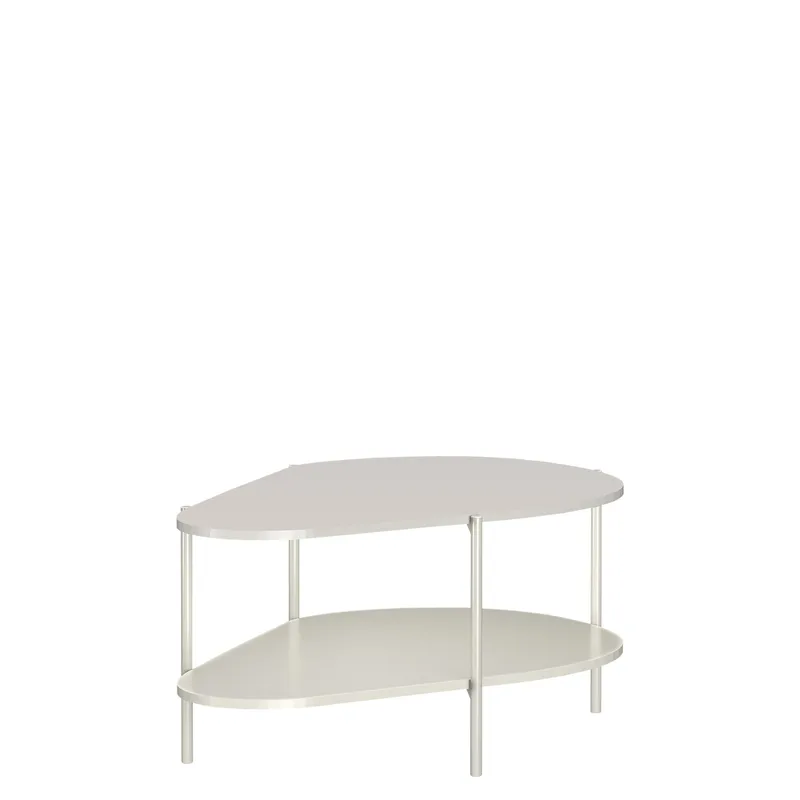 Aggarwal Salongbord 65 cm med Hyller i Malt Tre, Beige