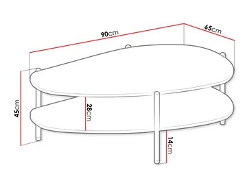 Aggarwal Sofabord 90 cm - Møbler - Bord - Sofabord & salongbord