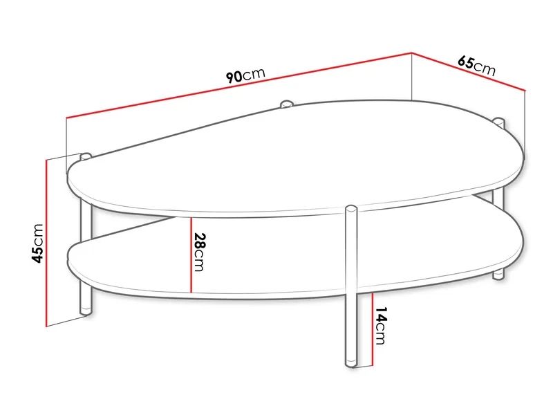 Aggarwal Sofabord 90 cm - Møbler - Bord - Sofabord & salongbord