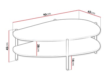 Aggarwal Sofabord 90 cm - Møbler - Bord - Sofabord & salongbord