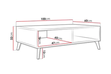 Akihiko Sofabord 100 cm - Cashmere - Møbler - Bord - Sofabord & salongbord