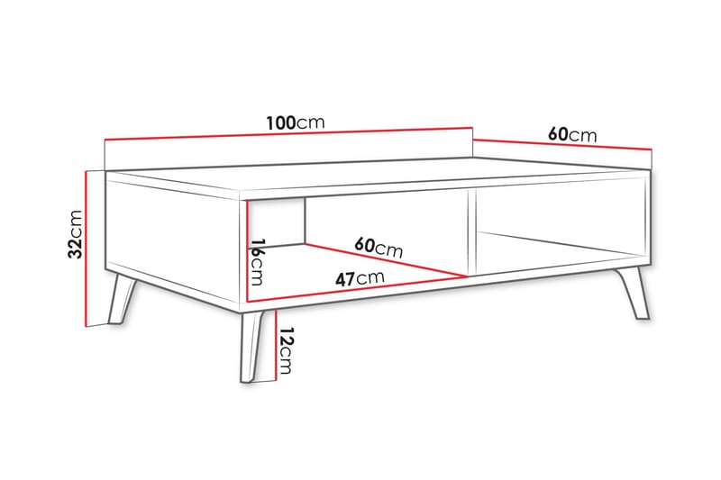 Akihiko Sofabord 100 cm - Cashmere - Møbler - Bord - Sofabord & salongbord