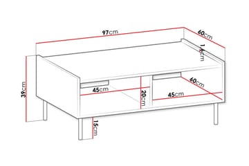 Akihito Sofabord 97 cm - Brun - Møbler - Bord - Sofabord & salongbord