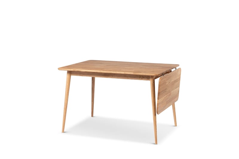 Alborg Uttrekkbart Spisebord 120-160 cm for 4 personer i heltre, Brun/Natur