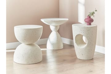 Alezio Sofabord 50 cm Rund - Hvit - Møbler - Bord - Sofabord & salongbord