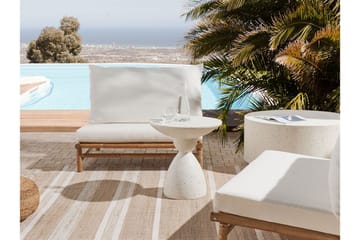 Alezio Sofabord 50 cm Rund - Hvit - Møbler - Bord - Sofabord & salongbord