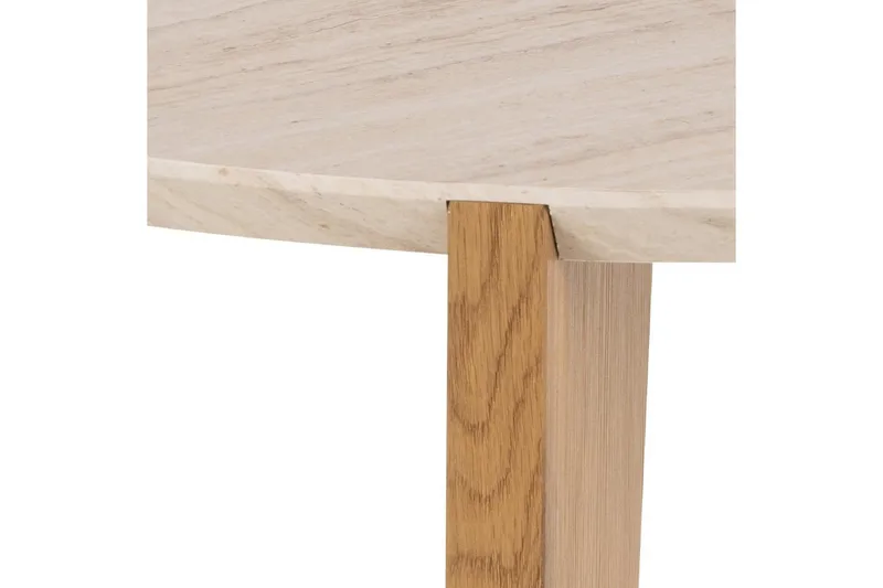 Alkha Rundt Sofabord 80 cm i Stein med Tre Ben - Beige - Møbler - Bord - Sofabord & salongbord