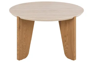 Alkha Rundt Sofabord 80 cm i Stein med Tre Ben - Beige - Møbler - Bord - Sofabord & salongbord