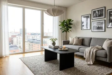 Alma rektangulært sofabord 120 cm i tre - Svartlasert eik - Møbler - Bord - Sofabord & salongbord