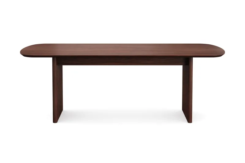 Alma rektangulært spisebord 220 × 100 cm finer - Valnøtt - Møbler - Bord - Spisebord & kjøkkenbord