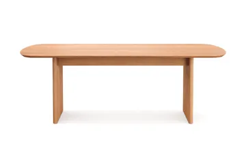 Alma rektangulært spisebord 220x100 cm finér - Eik - Møbler - Bord - Spisebord & kjøkkenbord