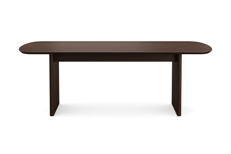 Alma rektangulært spisebord 220x100 cm finér - Røkt eik - Møbler - Bord - Spisebord & kjøkkenbord
