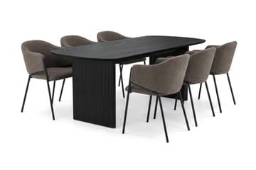 180 cm - Svartbeiset eik