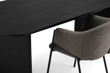 Alma spisegruppe, rektangulær 220 cm, med 6 Filip spisestoler - Svartbeiset eik - Møbler - Bord - Spisegruppe