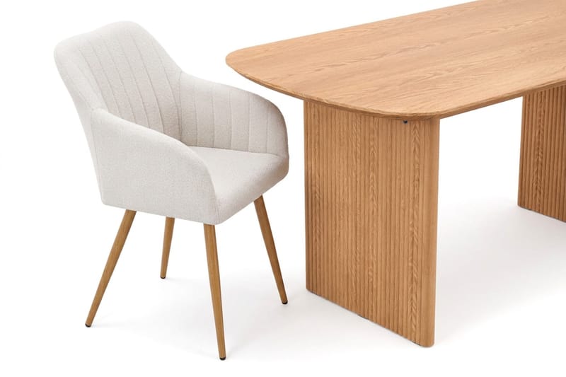 Alma spisegruppe rektangulær 180 cm eik med 6 Filippa spisestoler - Eik - Møbler - Bord - Spisegruppe
