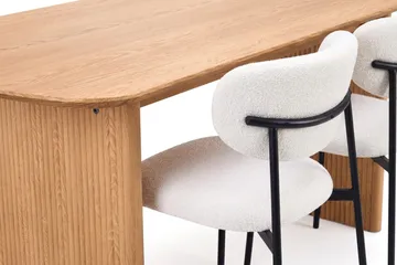 Alma spisegruppe rektangulær 180 cm eik med 6 Lucy spisestoler - Eik - Møbler - Bord - Spisegruppe