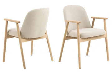 Alma Spisegruppe rektangulær 180 cm Hvitlasert med 6 Reciclar Spisestoler - Hvitlasert eik - Møbler - Bord - Spisegruppe