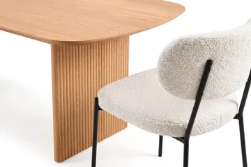 Alma spisegruppe rektangulær 220 cm eik med 6 Gemmiano spisestoler - Eik - Møbler - Bord - Spisegruppe