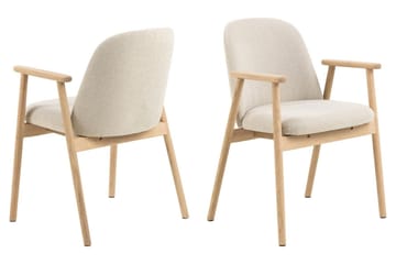 Alma Spisegruppe rektangulær 220 cm Hvitlasert med 6 Reciclar Spisestoler - Hvitlasert eik - Møbler - Bord - Spisegruppe