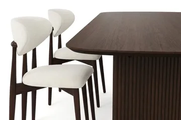 Alma spisegruppe rektangulær 220 cm røkt eik med 6 Molly spisestoler - Røkt eik - Møbler - Bord - Spisegruppe