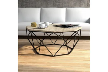 Almasi Sofabord 90 cm - Beige - Møbler - Bord - Sofabord & salongbord