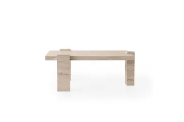Almasi Stuebord 110 cm - Travertin - Møbler - Bord - Sofabord & salongbord