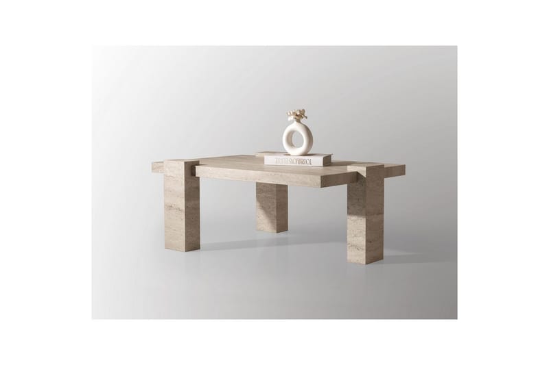 Almasi Stuebord 110 cm - Travertin - Møbler - Bord - Sofabord & salongbord