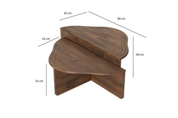 Altopiano Sofabord 90 cm - Valnøtt - Møbler - Bord - Sofabord & salongbord