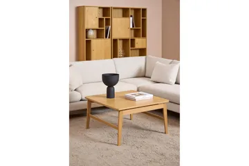 Amasi 80 cm Kvadratisk Sofabord med Svevende Bordplate i Eik - Brun - Møbler - Bord - Sofabord & salongbord