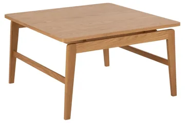 Amasi 80 cm Kvadratisk Sofabord med Svevende Bordplate i Eik - Brun - Møbler - Bord - Sofabord & salongbord