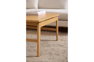 Amasi 80 cm Kvadratisk Sofabord med Svevende Bordplate i Eik - Brun - Møbler - Bord - Sofabord & salongbord