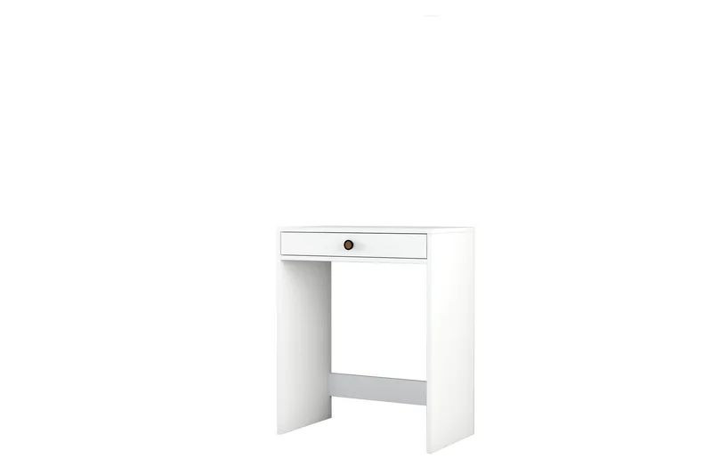 Ameias Sminkebord 70 cm med Oppbevaring og Skuffer i Malt Tre, Hvit
