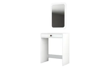 Ameias Sminkebord 70 cm med Oppbevaring og Skuffer i Malt Tre - Hvit - Møbler - Bord - Sminkebord & toalettbord