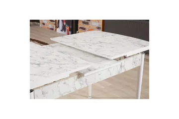 Amerbach Spisebord 132 cm Rektangulær - Hvit/Grå - Møbler - Bord - Spisebord & kjøkkenbord