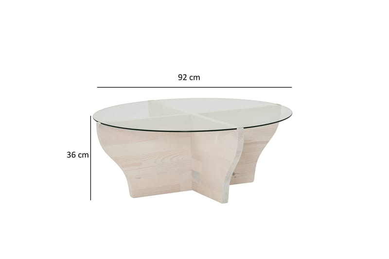 Amphora Sofabord 92 cm - Hvit - Møbler - Bord - Sofabord & salongbord