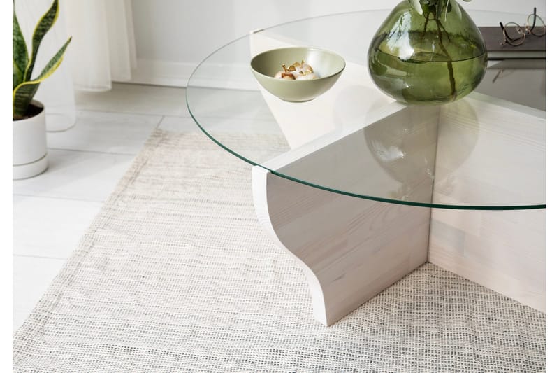 Amphora Sofabord 92 cm - Hvit - Møbler - Bord - Sofabord & salongbord