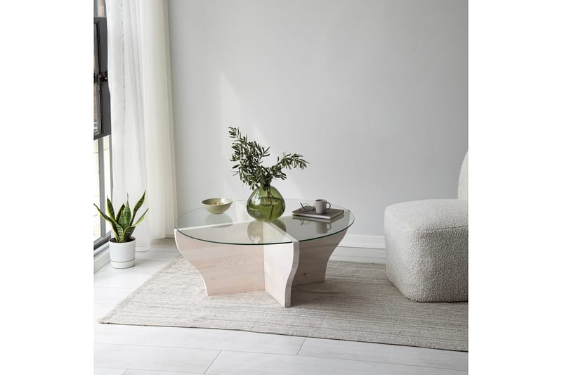 Amphora Sofabord 92 cm - Hvit - Møbler - Bord - Sofabord & salongbord