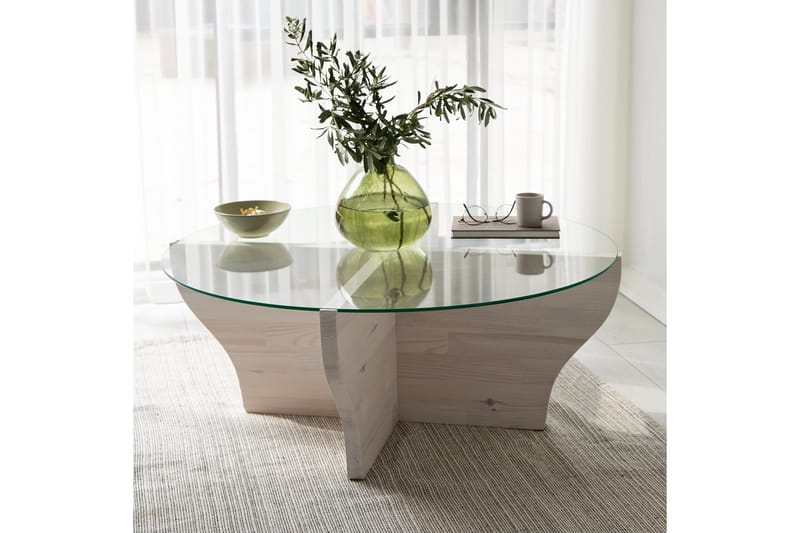 Amphora Sofabord 92 cm - Hvit - Møbler - Bord - Sofabord & salongbord