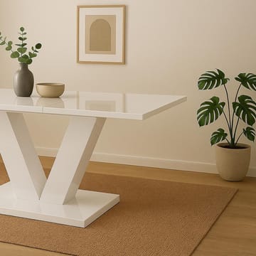 Andy Spisebord 140 cm - Hvit - Møbler - Bord - Spisebord & kjøkkenbord