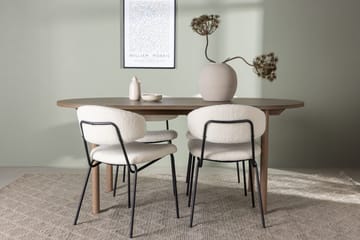 Andy spisebord 180x90 cm brunt med 4 Chico spisestoler - Møbler - Bord - Spisegruppe