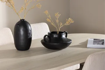 Andy Spisegruppe 180 cm Oval med 4 Leone stoler - Whitewash/Beige - Møbler - Bord - Spisegruppe