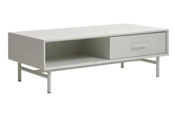 Anthony Sofabord 60 cm Rektangulært med Skuffer i Malt Tre - Lysegrå - Møbler - Bord - Sofabord & salongbord